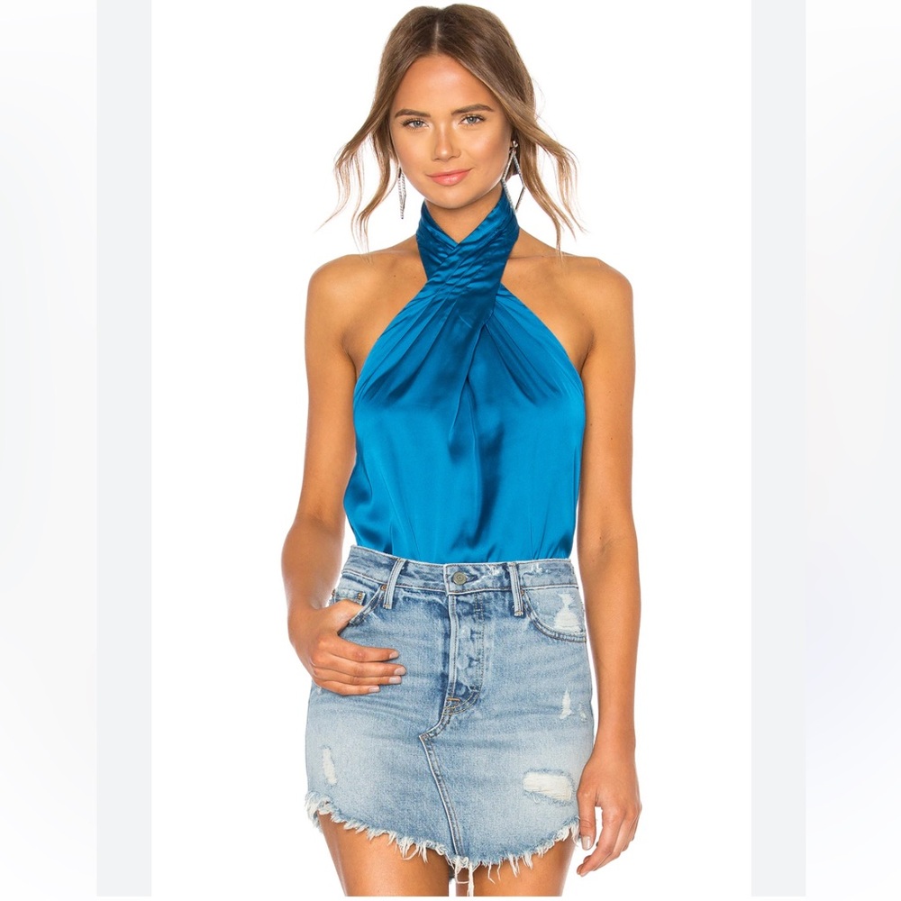 Superdown Revolve Amerie Pleated Halter Top